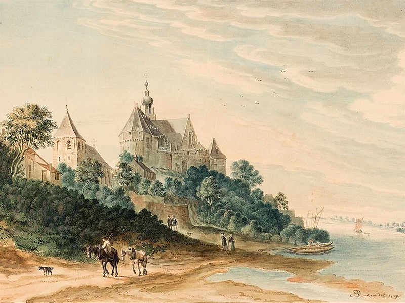 1703-Jan de Beijer - Veduta del castello di Keverberg a Kessel di Jan de Beijer Museo del Limburgo